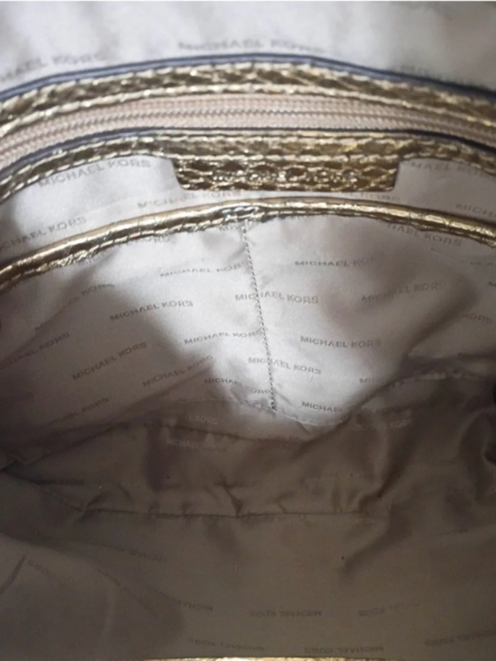 Michael Kors Raven metallic Croc-Embossed Shoulder Bag